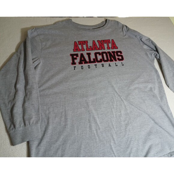 Fanatics Atlanta Falcons Long Sleeve T-Shirt 3XL Gray NFL Football TeeShirt ATL - Picture 2 of 10
